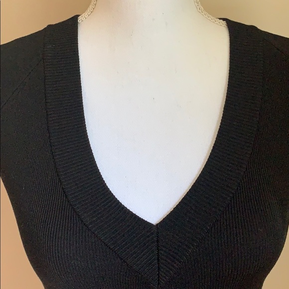 BCBGMAXAZRIA Silk Knit Stretch Black Dress, XS - Picture 3 of 6